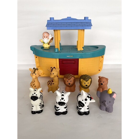 Fisher-Price Replacement Noah Figure For Little People Noah's Ark Playset B1266 - Blue Outfit With Dove - View #5